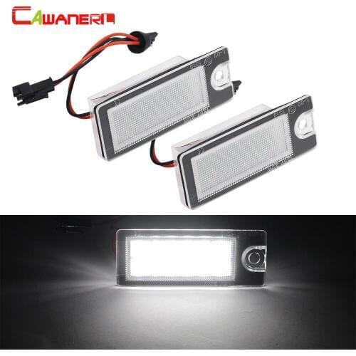 Cawanerl For Volvo V70 S60 S80 XC90 XC70 2 Pieces Car Styling LED Number License Plate Light White 12V Accessories
