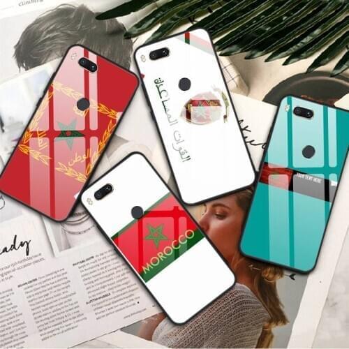 Morocco Flag Coat Of Arms Phone Case Tempered glass For xiaomi Redmi 4X 5 6 6A 8 8SE MIX 2 2S Note 3 PLUS