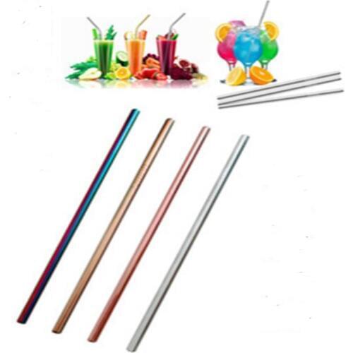 Colorful Stainless Steel Drinking Straw Reusable Straw Metal Straws Food Grade Juicy Party Straws LX7231