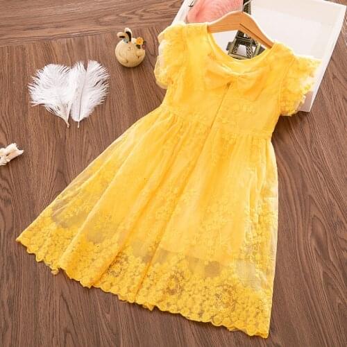 Brand Kids Birthday Princess Party Lace Dress For Girls Infant Flower Children Elegant Dress For Girl Baby Girls Clothes 3 8 Y