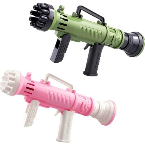 Kids Maker Portable Automatic Gatling Bubble Gun Toys Summer Soap Water Bubble Machine Electric Bubble Machine For Children Gift