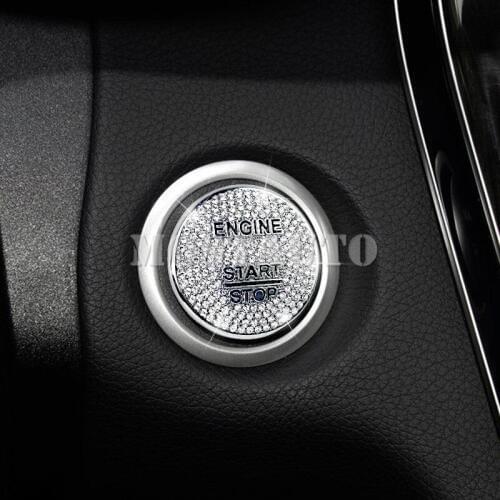 For Benz GLA X156 Rhinestone Style Engine Start Stop Button Cover 2013-2018 1pcs Car Accessories Interior Car Decor Car Trim