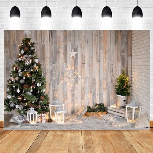 Yeele Christmas Backdrop Photocall Baby Portrait Wood Wall Tree Dot Party Decor Photography Photographic Background Photo Studio