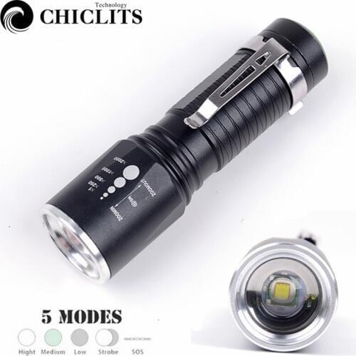XML-T6 Flashlight 5 Modes Waterproof Portable Torch For Outdoor Hunting Cycling Climbing Camping Battery Operated Torch Lantern