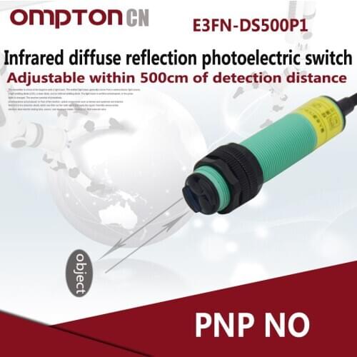 E3FN-DS500P1 PNP NO Infrared diffuse reflection photoelectric switch Output current 300mA max