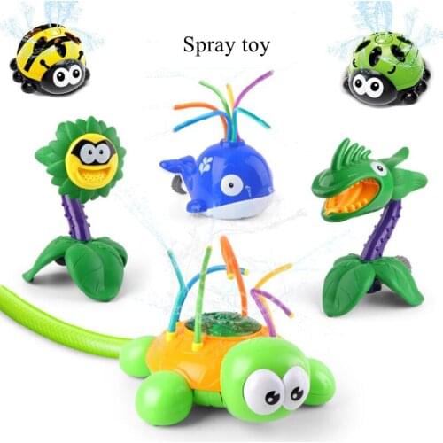 Games Outdoor Garden Child Water interactive Toys For Kids Summer Rotation Sprinkler Play Bath Sunflower Tortoise Whale Bathtub
