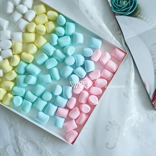 Simulated spun sugar fake marshmallow dessert model made from clay cake decorating for showcase photography 20pcs/ order