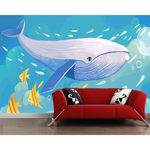 Customized papel de parede infantil,whalemurals for living room bedroom sofa background decorative wallpaper