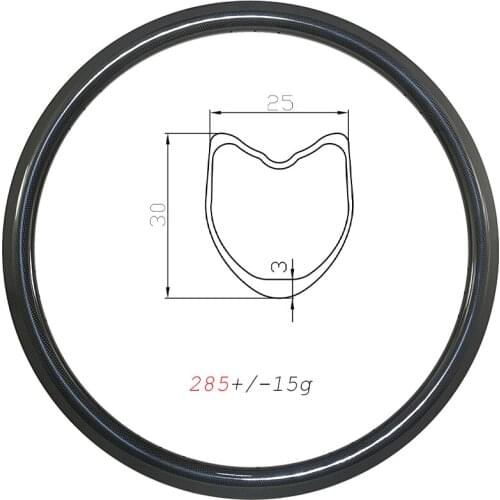 SPDSF SUPERLIGHT 285g 700C 30mm deep road carbon rims Tubular basalt brake 25mm wide 16-28H UD 3K 12K road bicycle carbon wheels