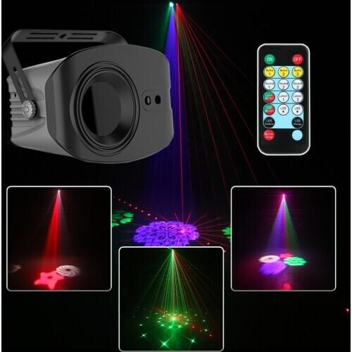 Patterns RGB Laser Projector Light Disco DJ Lights Party Lighting Stage Effect Lamp Sound Activated Strobe Par Light Flash Light