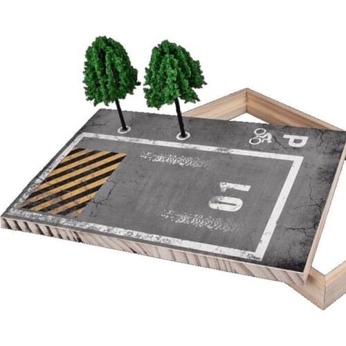 Mini Simulation 1/24 Scale Scenery Diorama Parking Lot Scene Model Mini Car Display Scene Model Collection Decoration Gifts