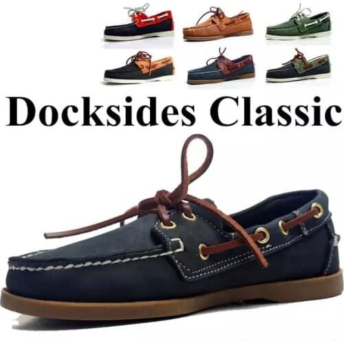 Men Genuine Suede Leather Driving Shoes Docksides Classic Boat Shoe Brand Design Flats Loafers For Men female Women Shoes 2020