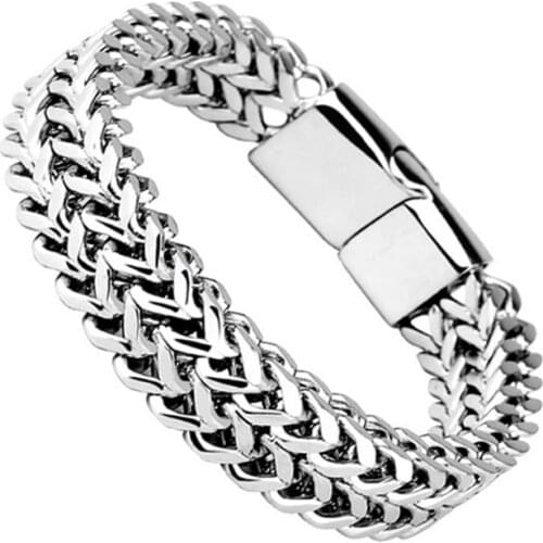 Stainless steel Steel bracelet mens chain on hand accessories fashion charm bracelets male bangles punk luxury gift for man