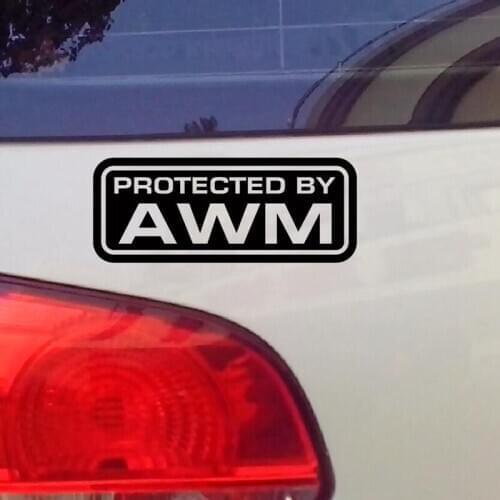 1pcs 16cmx6.3cm Car Side Window Stickers Reflective Decals Decorate Accessories Warning Mark Protected By AWM Cover Scratches
