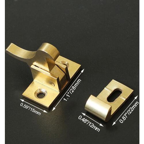 Newly 1pc Gold pure copper bird buckle Push-Pull Window Hooks Bolt Buckle Latch for Door Window Silent Hooks