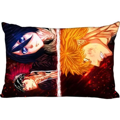 Custom Bleach Anime Pillowcase Zippered Rectangle Pillow Cover Cases Size 45X35cm,40x60cm,45X75cm,50X75cm(Two sides)