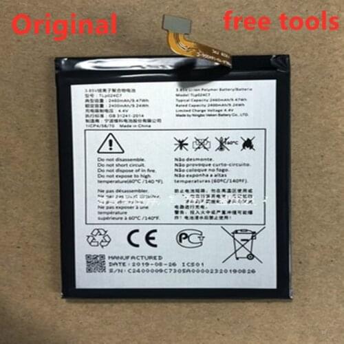 Original 2460mAh TLP024C1 TLP024C7 Phone Replacement Battery For Alcatel V577VL Smart Phone Batteries + Tools