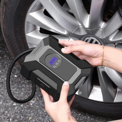 MACTANT 1 pcs Portable Car Air Compressor DC 12V Digital Tire Inflator Air Pump for Car Motorcycle LED Light Tire Pump CN