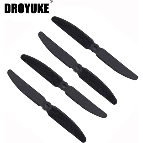 Droyuke 2 Pair Carbon Fiber Propeller, CW + CCW 2 blade 5030,5045,6030,6045 3K for Tiger Quadcopter QAV210 250 280 MultiRotor