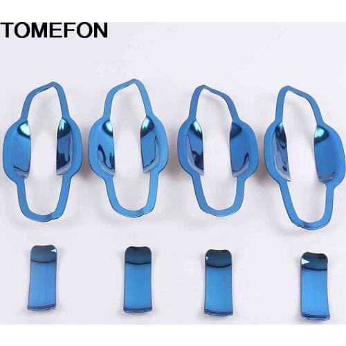 TOMEFON For Volkswagen T-Cross 2018 2019 2020 Exterior Door Handle Sequin Bowl Cover Trim Sticker Accessories Stainless Steel