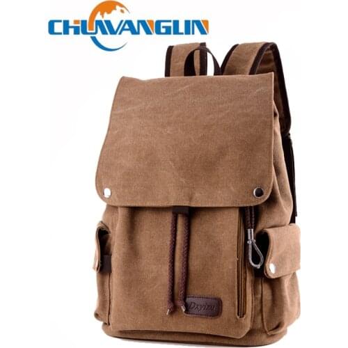 Chuwanglin Mens Backpack Vintage Canvas Backpack School Bag Mens Travel Bags Large Capacity Travel Laptop Backpack 5110940