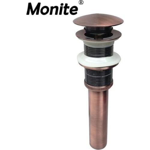 Pop Up Drain Antique Copper sink Accessories without Overflow Pop Up Drain Sink Shower Waste Bounce