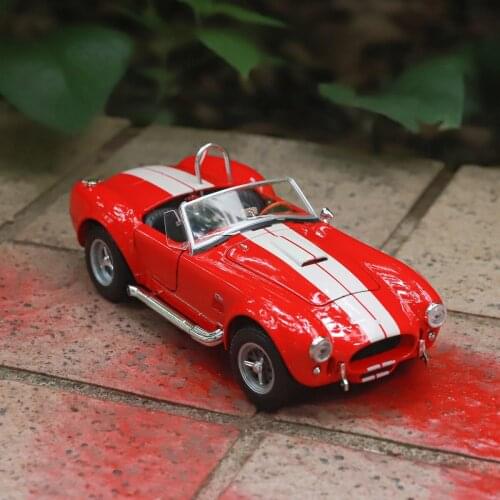 WELLY 1:24 1965 SHELBY COBRA 427 Alloy Luxury Vehicle Diecast Pull Back Cars Model Toy Collection