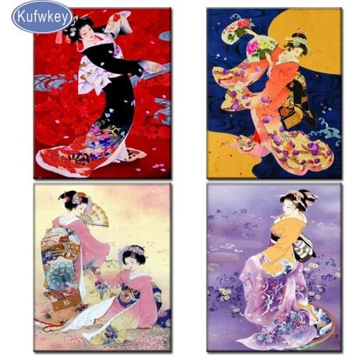 Portrait Diamond Painting"japanese woman"Full square/round drill HandCrafts Rhinestone Embroidery Mosaic kit,diamond art girll