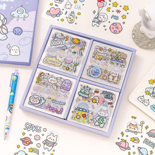 100pcs/Set Kawaii Deco PVC Stickers DIY Diary Daily Planner Scrapbooking School Stationery Cartoon Gift
