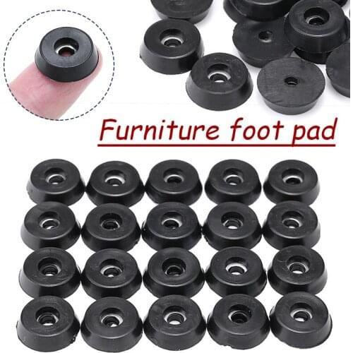 20pcs Rubber Furniture Table Chair Feet Leg Pads Tile Floor Protectors Cover 18x5mm