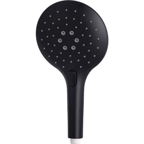 ABS Plastic 3 Models Matte Black Square/Round Handshower Rainfall Sprayer High Pressure Big Rain Bathroom Hand Held Shower Head