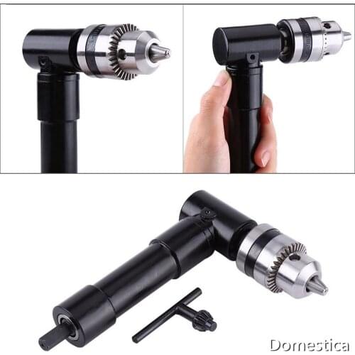 Right Angle Drill Adapter Right Angle Bend Extension Chuck 90 Degree Drill Attachment Adapter Power Electric Drill Tool 0.8-10mm