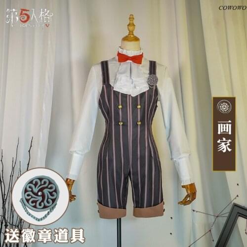 Anime! Identity V Edgar Valden Deacons Coffee Painter Game Suit Lovely Uniform Cosplay Costume Halloween Outfit For Women NEW