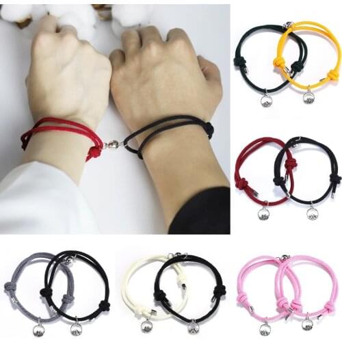 Bracelet for Women Couple Magnetic Attraction Ball Creative Bracelet Stainless Steel Friendship Rope Men and Women Jewelry Gift