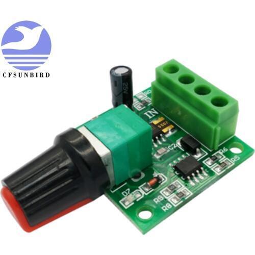 CFsunbird DC Motor Speed Controller 1.8V-15VDC 2A 30W Motor Speed Regulator PWM 1803B Low Voltage Speed Controller