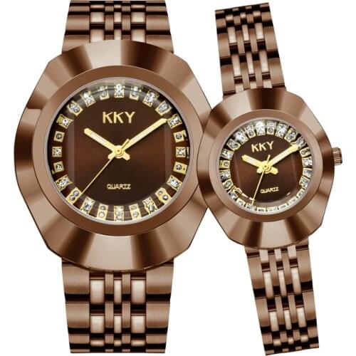 Creative Fashion Couple Watches Full-Steel Quartz Analog Men and Women Waterproof Wristwatches Valentine For Gift New Clock 2021