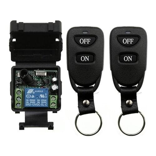 DC12V 24V 1CH 1 CH Mini Wireless RF Remote Control Light Switch 10A Relay Output Radio Receiver Module+Belt buckle Transmitter