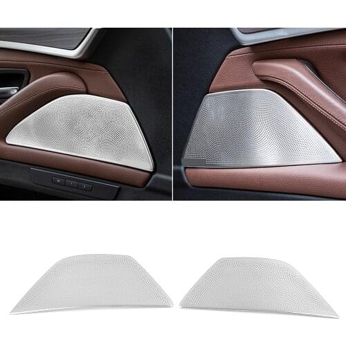 For BMW 5 Series F10 2011-2017 Car Door Audio Speaker Cover Loudspeaker Pad Trim Frame Sticker Stainless Interior Accessories