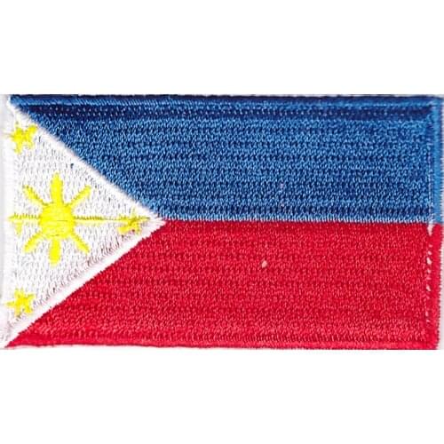 Philippines national flag DIY Iron On Patch Embroidered Applique Sewing Clothes Stickers Garment Apparel Accessories