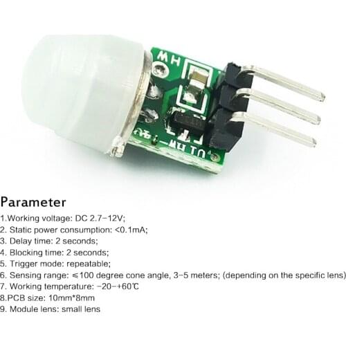 Mini IR Infrared Pyroelectric Detector Module Smart Home Automation Modules AM312 PIR Motion Body Human Sensor