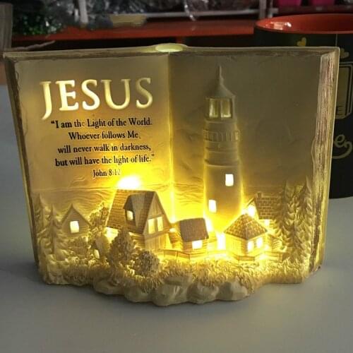 Catholic Night Lights Decoration Christian Gifts Home Accessories LED Lights Book Decorations Main Gifts Festival Day Gifts