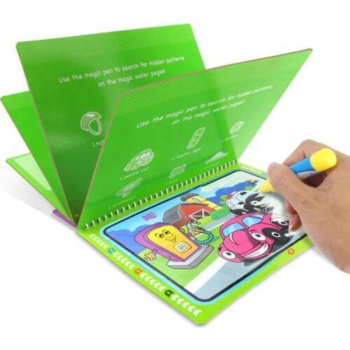 Reusable Magic Water Painting Book With Pen Coloring book Kids Drawing Board Juguetes Boys Girls Education Learning Toys