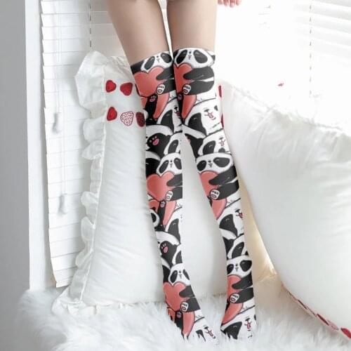 Fashion Sexy Women Cartoon Stockings 3D Print Small Animal Cute Girl Thin Silk Stockings Compression Thigh Over-Knee Long Socks