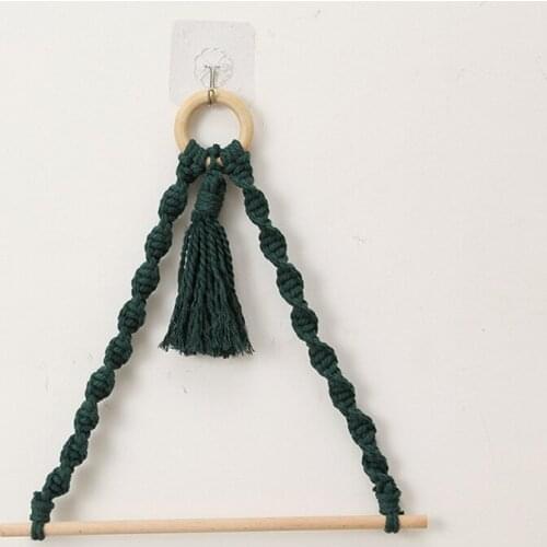 Wall Mounted Towel Rack Cotton Rope Hand-woven Toilet Roll Holder Wall Shelf Restroom Accessories