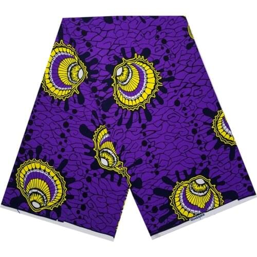 Veritable High Quality African Ankara Wax Dye Prints Fabric 100%Cotton Real Nigerian Dress Material For Sewing 6 Yards V-L 7-94