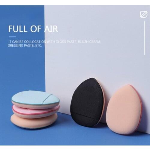 Non Latex Corner Finger Powder Puff Wet And Dry Mini Makeup Foundation Sponge Round Soft Cosmetic Air Cushion Makeup Tool
