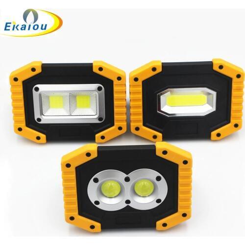 New Outdoor Survival Camping Light Rechargeable COB Flashlight LED Work Light 18650 20W Large high brightness USB light
