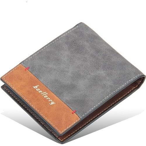 New mens short style multi-card open youth leisure fashion wallet