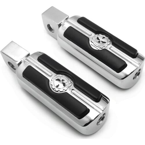 Aftermarket free shipping motorcycle parts Chrome Gear Skull Footpegs For Kawasaki '13-'16 Ninja 300 '12-'16 Ninja 650