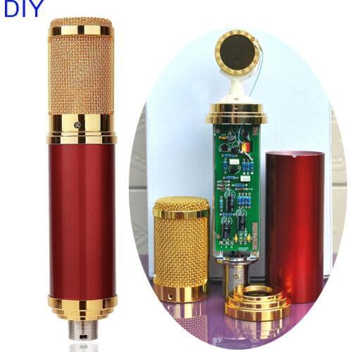 DIY Gold Professional 34mm Capsules Music Audio Studio Sound Recording Condenser Microphone